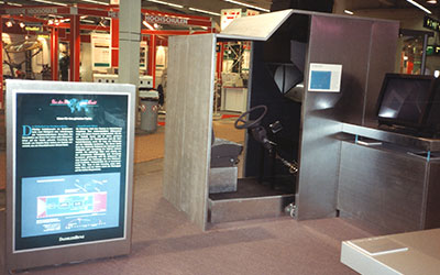 Exhibition booth at the "Hannover Messe" in 1993 Exhibition booth at the "Hannover Messe" in 1993